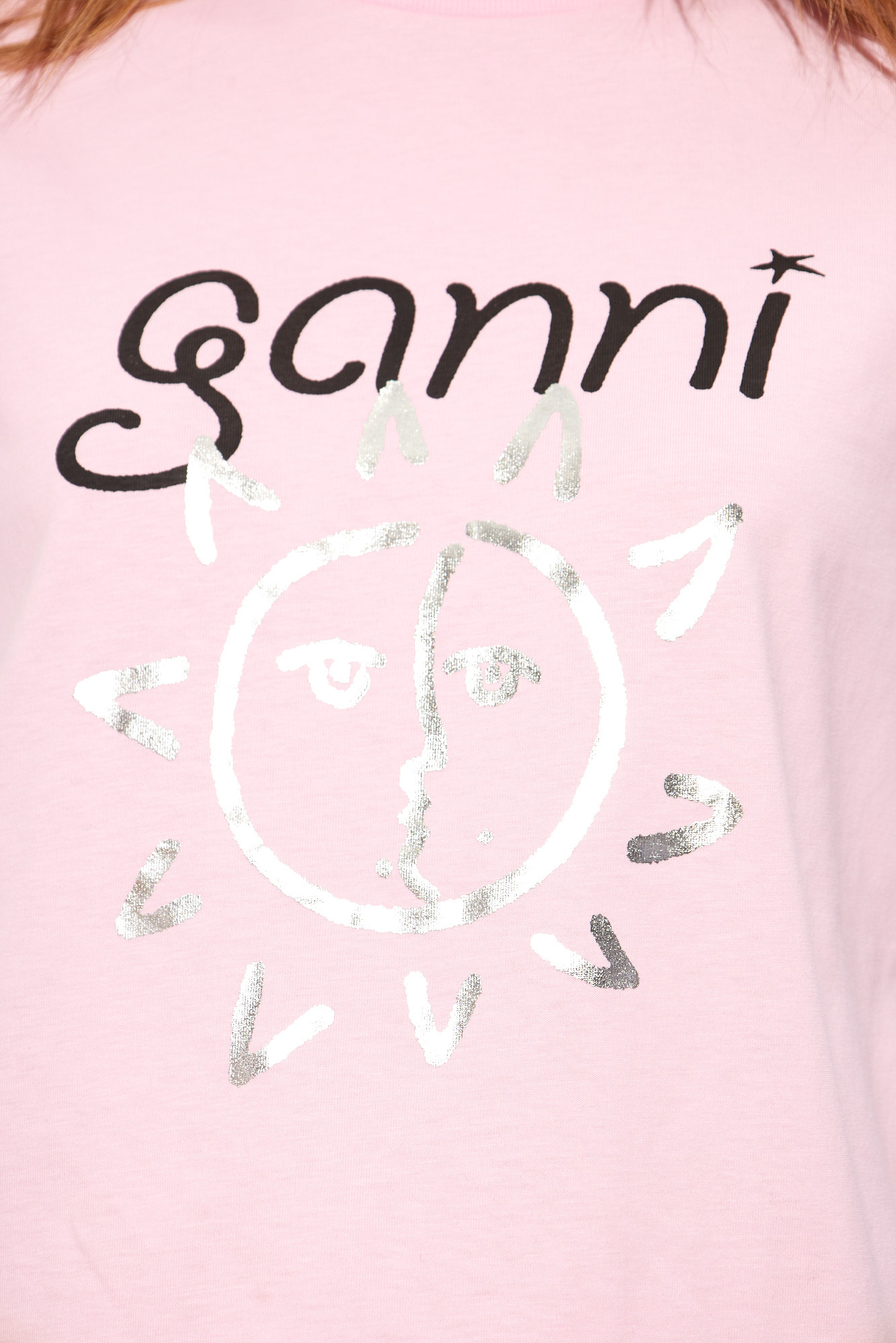 shirt Ganni - Pink Printed T - Sustainable Mountain hardwear